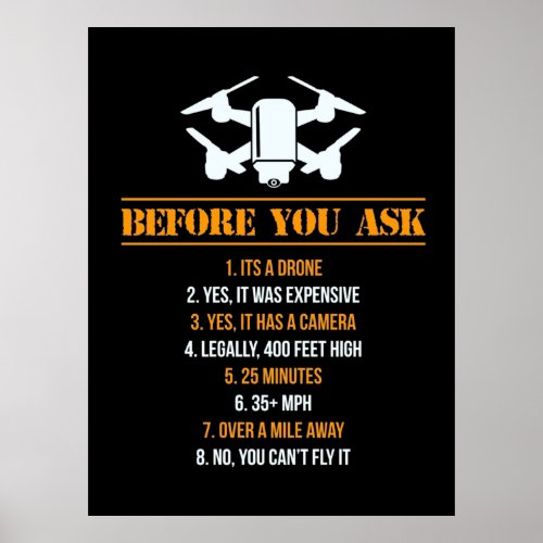 Before You Ask Drone Pilot Poster