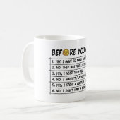 Before You Ask - Funny Board Game Mug (Front Left)