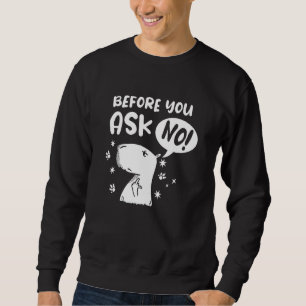 Before you ask - No! Funny Capybara Capibara Sweatshirt