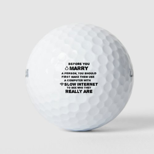 Before You Marry Golf Balls