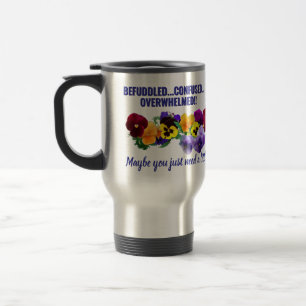 befuddled tweak pansies mug