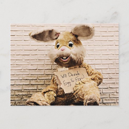 Beggar BunnyRabbit Suit Funny Postcard