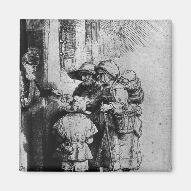 Beggars on the Doorstep of a House, 1648 Magnet (Front)