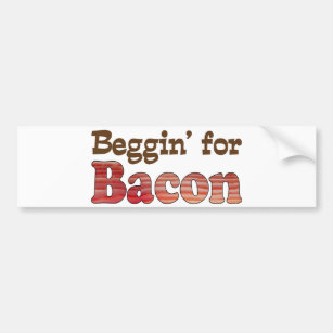 Beggin' for Bacon Bumper Sticker