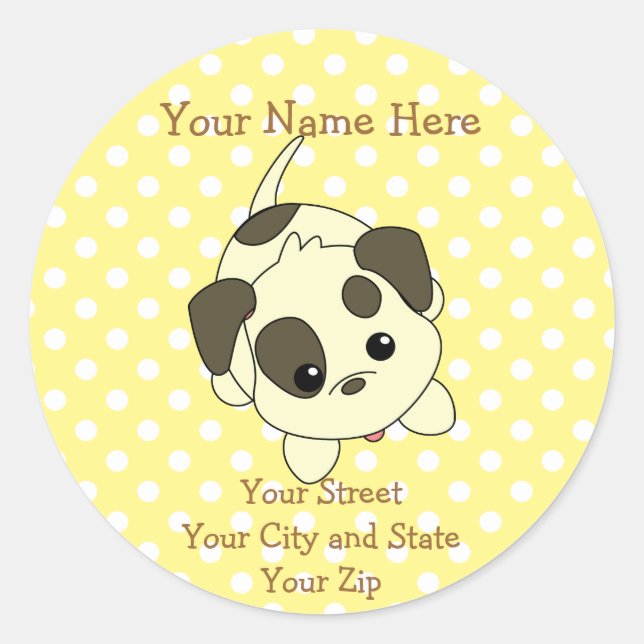 Beggin Puppy Classic Round Sticker (Front)