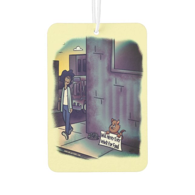 Begging Cat Air Freshener (Back)