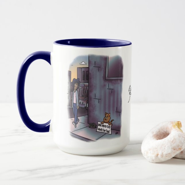 Begging Cat Mug (With Donut)