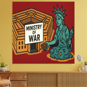Begging for Peace: Liberty in Front of the Ministr Canvas Print