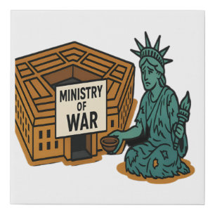 Begging for Peace: Liberty in Front of the Ministr Faux Canvas Print