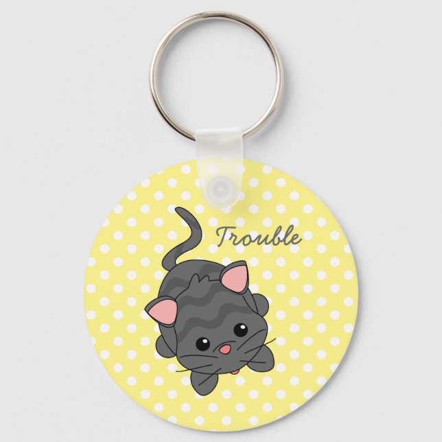 Begging Kitty Keychain (Front)