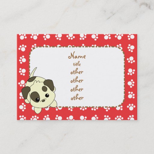 Customizable Begging Puppy Paws Business Card Templates
