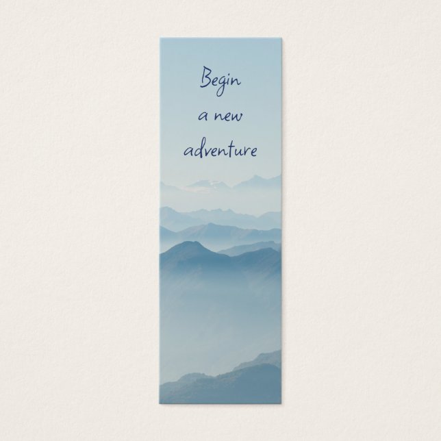 Begin a New Adventure Quote Books to BookMark (Front)