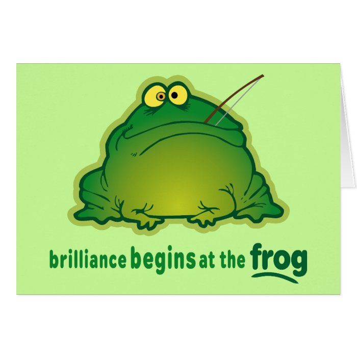 Begin At The Frog Funny Orchestra Joke Cards