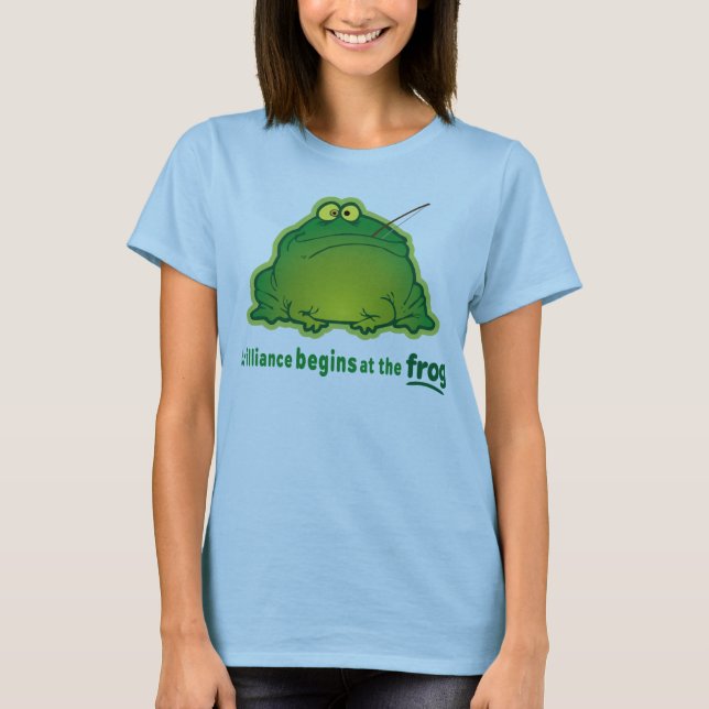 Begin At The Frog Funny Orchestra Joke T-Shirt (Front)