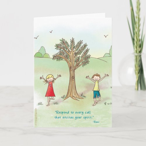 Begin Within _ Tree Pose Greeting Card