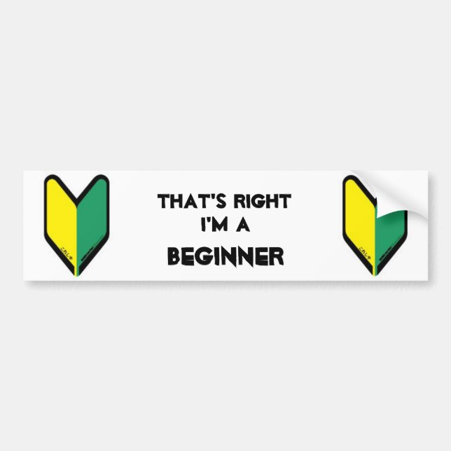 Beginner Driver Bumper Sticker (Front)