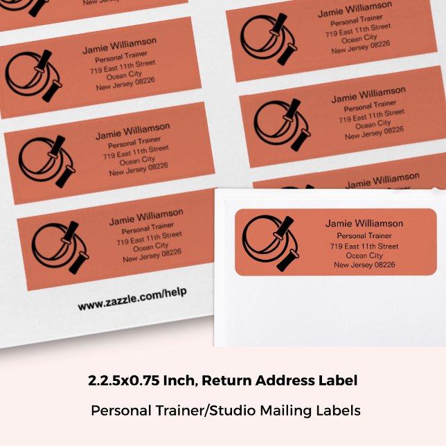Beginner Fitness Skipping Rope Return Address Label (2.25x0.75 Inch, Beginner Fitness Skipping Rope Return Address Label)