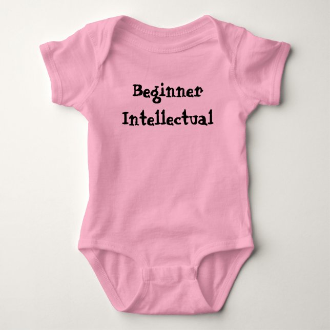 Beginner Intellectual Quote Baby Bodysuit (Front)