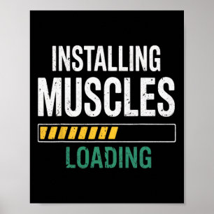 Beginner Workout Gym Bodybuilding Fitness Muscles Poster