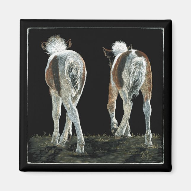 "Beginning Line Dancing" - Foal Magnet (Front)
