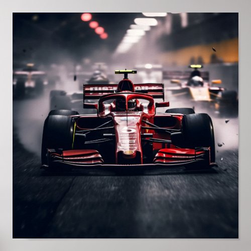 Beginning of a Formula 1 Race Poster