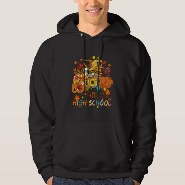 Beginning Of Autumn Fall Teacher Sunflower Hello H Hoodie (Front)
