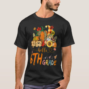 Beginning Of Autumn Fall Teacher Sunflower Hello S T-Shirt