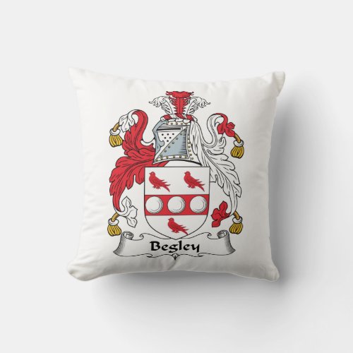 Begley Family Crest Throw Pillow