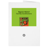 Begonia Abstract Note Card (Back)