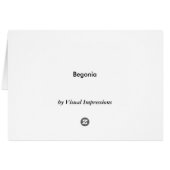 Begonia Cards (Back Horizontal)