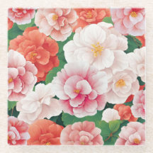 Begonia Flowers Coaster