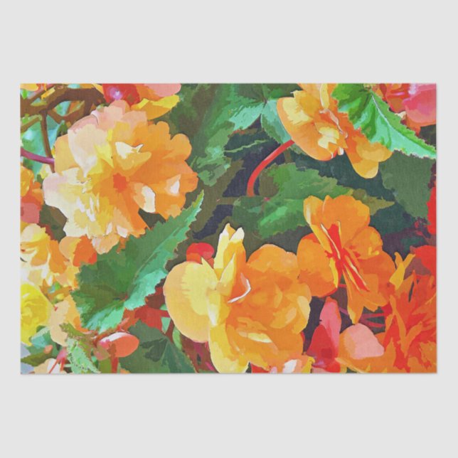 BEGONIA FLOWERS TISSUE PAPER (Front)