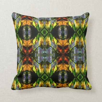 Begonia Leaf Abstract Pattern Throw Pillow