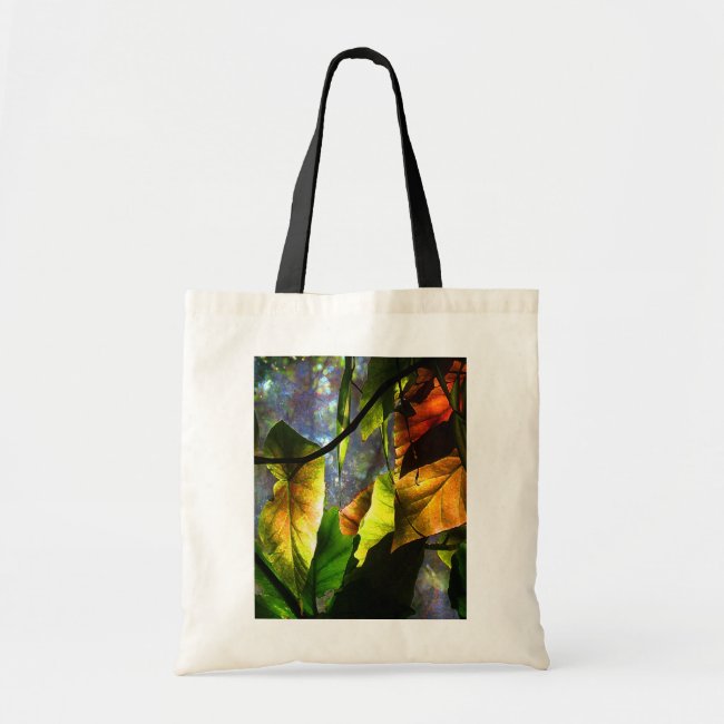 Begonia Leaves Abstract Pattern Tote Bag