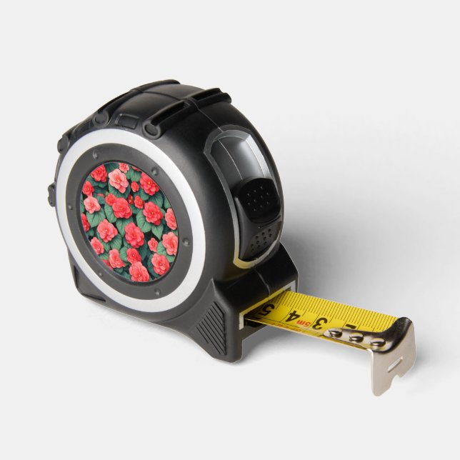 Begonia pink flowers  tape measure (Angle)