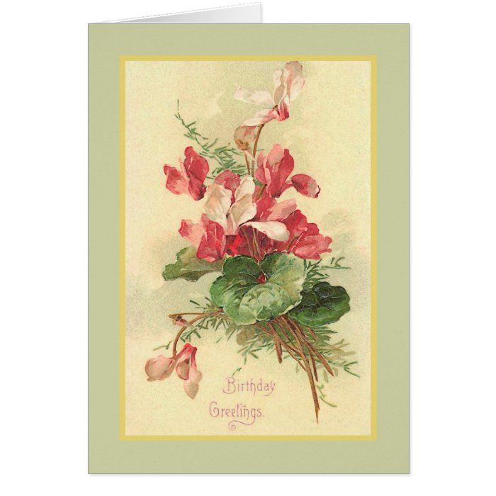 Begonia Vintage Birthday Greetings Cards