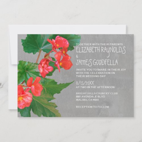 Begonia Wedding Invitations