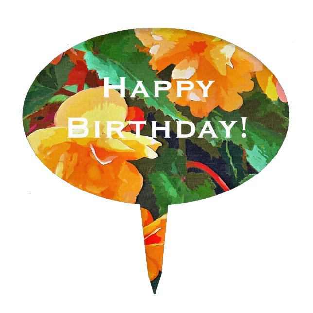 BEGONIAS CAKE TOPPER (Front)