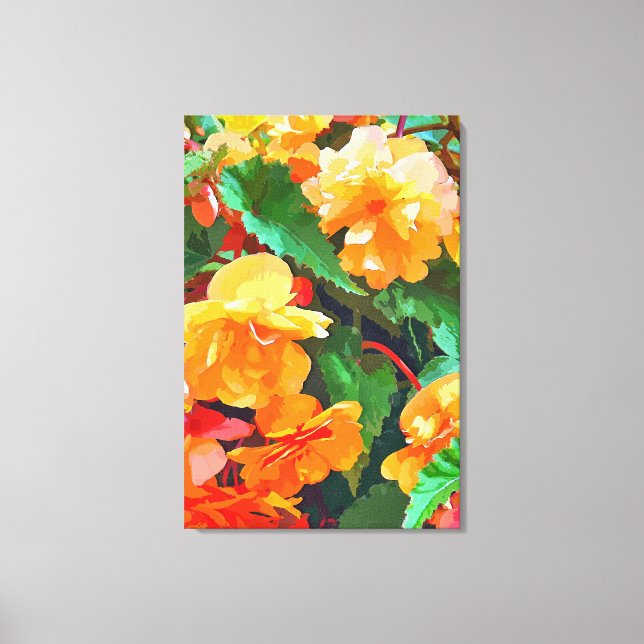 BEGONIAS CANVAS PRINT (Front)