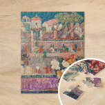 Begonias | Henry Golden Dearth Jigsaw Puzzle<br><div class="desc">Begonias | Original artwork by American artist Henry Golden Dearth (1864-1918). The painting depicts a still life with vase of flowers in the foreground,  with colorful buildings in the background.

Use the design tools to add custom text or personalize the image.</div>