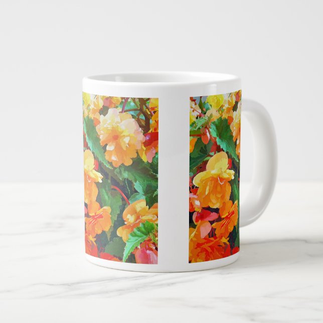 BEGONIAS LARGE COFFEE MUG (Front Right)