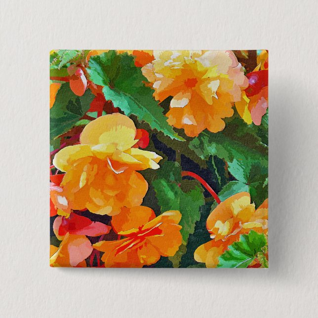 BEGONIAS PINBACK BUTTON (Front)