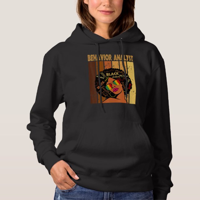 Behavior Analyst Afro African American Black Histo Hoodie (Front)