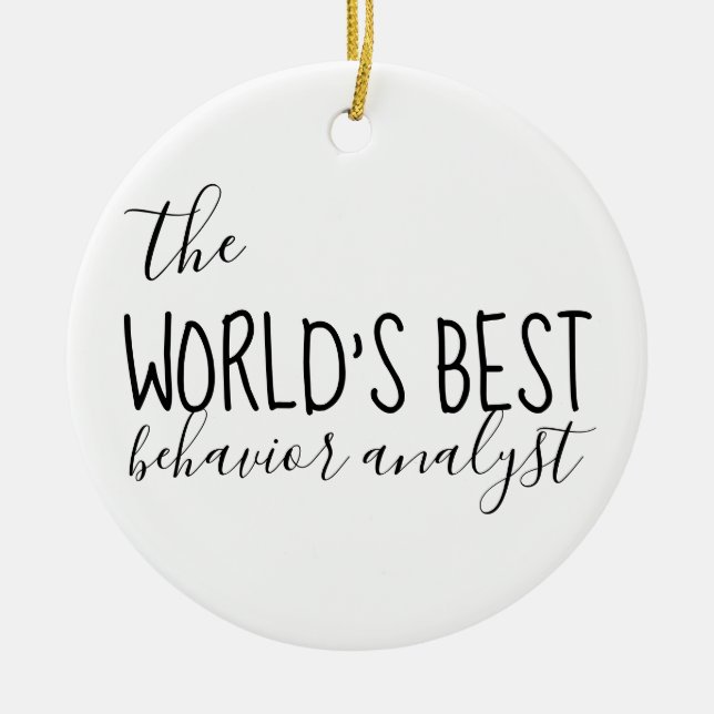 Behavior Analyst, BCBA, ABA, Behavior Tech, Ceramic Ornament (Front)