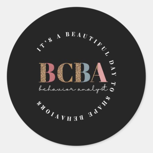 Behavior Analyst Bcba Behavior Therapist Aba Thera Classic Round Sticker