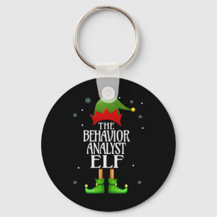 Behavior Analyst Elf Xmas Funny Family Matching Ch Keychain