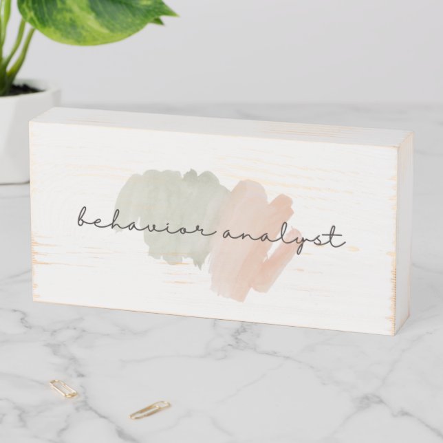 Behavior Analyst gift, aba therapist gift, aba Wooden Box Sign (In Situ Horizontal)