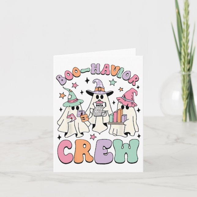 Behavior Analyst Halloween A Cute Ghost Boo-havior Card (Front)