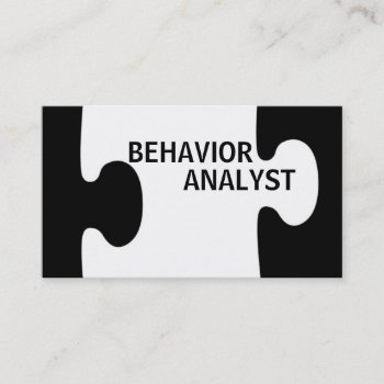 Behavior Analyst Puzzle Piece Business Card by businessCardsRUs at Zazzle
