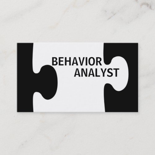 Behavior Analyst Puzzle Piece Business Card
